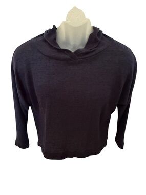 BP Nordstrom Lightweight Navy Blue Hoodie Pullover Top Women M Medium